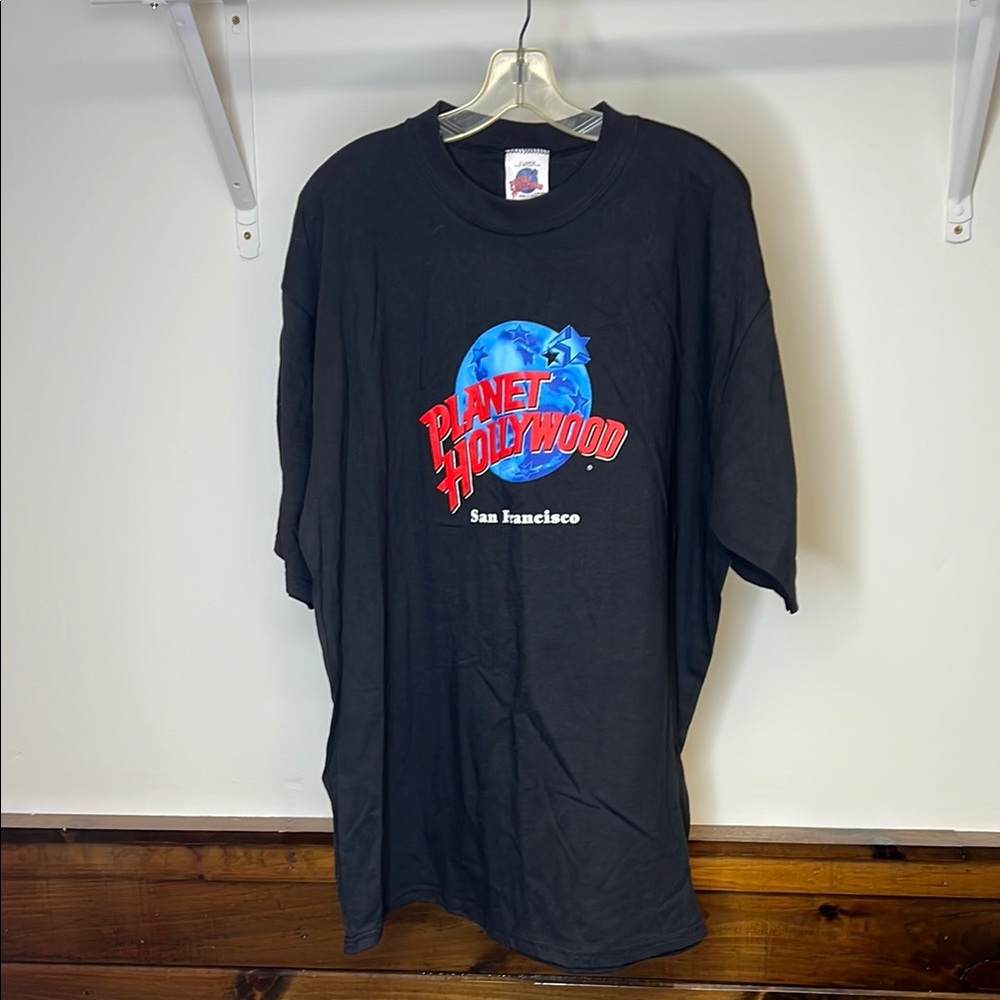 Planet Hollywood Vintage‎ 1991 Graphic Black T-Shirt- XL